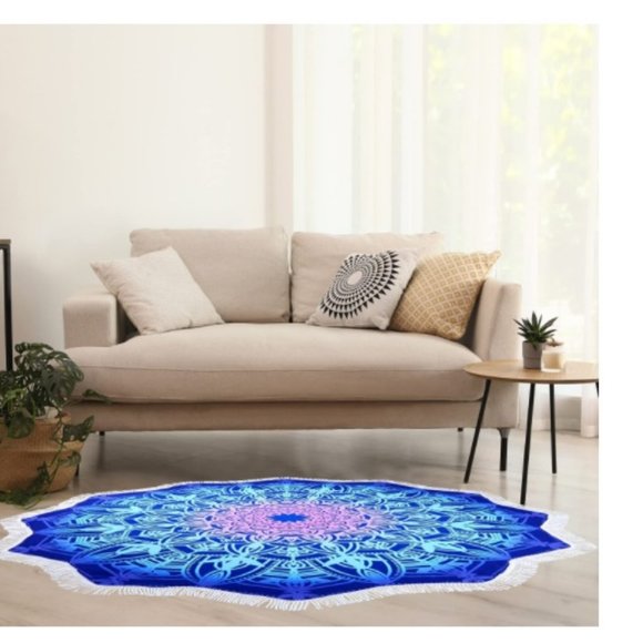 High Quality Round Bohemian Blanket Hippie Indian Throw Blanket Beach Tapestry - Picture 10 of 10